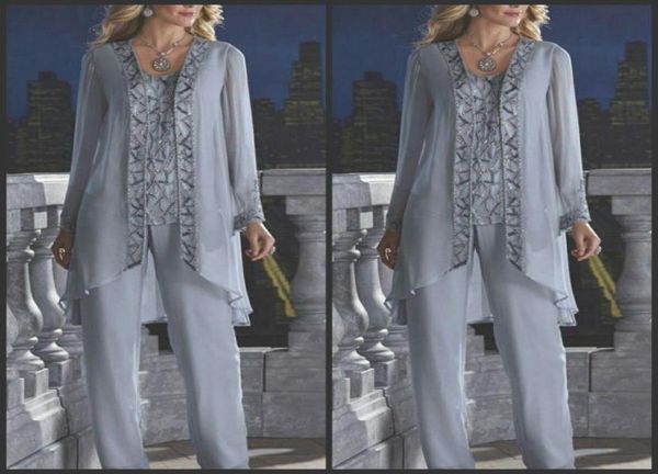 2019 new mother of the bride groom 3 piece pant suit silver chiffon beach wedding mothers dress long sleeves beads formal evening 5979553, Black;red
2019 new mother of the bride groom 3 piece pant suit silver chiffon beach wedding mothers dress long sleeves beads formal evening 5979553, Black;red
