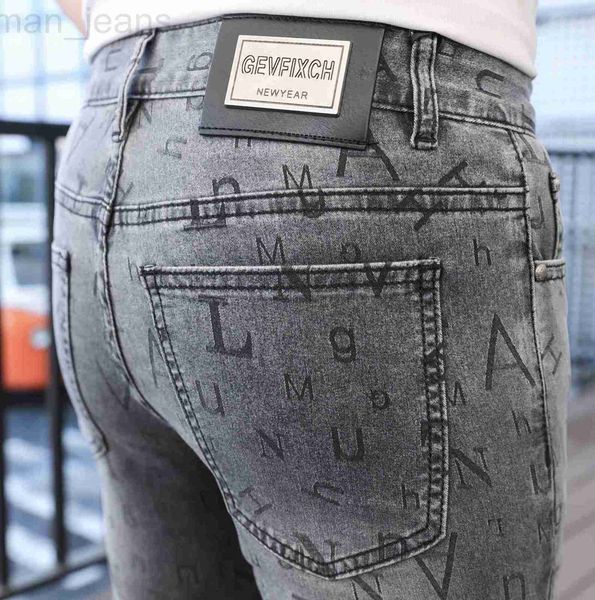 men's jeans designer xintang spring new printed fashion brand trend youth slim fit feet pants men vbu2, Blue
men's jeans designer xintang spring new printed fashion brand trend youth slim fit feet pants men vbu2, Blue