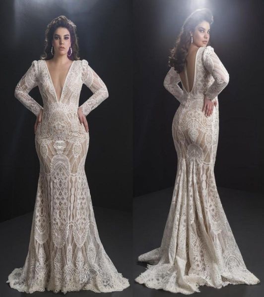 2020 plus size mermaid wedding dresses v neck appliqued beaded long sleeves bridal gowns sheer back ruffle sweep train vestidos de9936888, White
2020 plus size mermaid wedding dresses v neck appliqued beaded long sleeves bridal gowns sheer back ruffle sweep train vestidos de9936888, White
