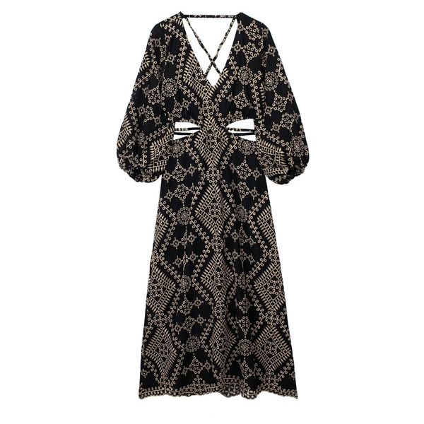 basic casual dresses embroidered bohemian dres strap hollow v neck princess sleeve backless frock 2023 summer bare back woman 230628, Black;gray
basic casual dresses embroidered bohemian dres strap hollow v neck princess sleeve backless frock 2023 summer bare back woman 230628, Black;gray