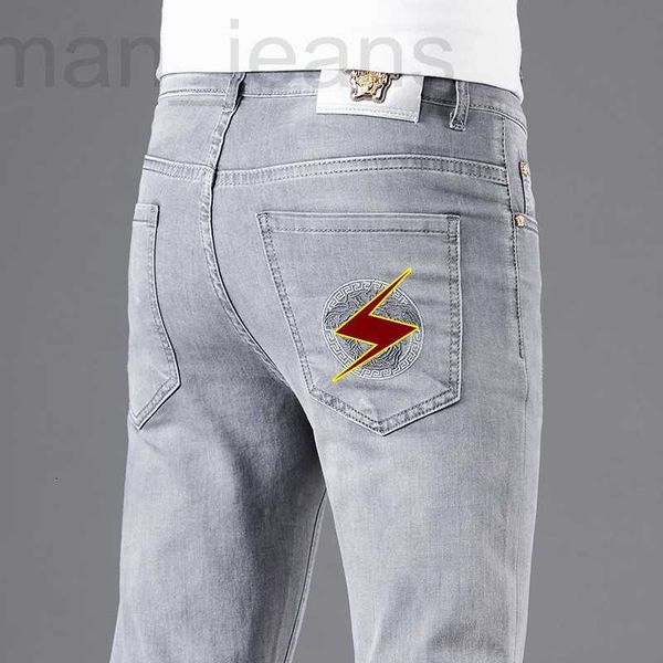 men's jeans designer 2022 summer jeans men's korean leggings slim fit thin medusa embroidered ashen pants xxwh, Blue
men's jeans designer 2022 summer jeans men's korean leggings slim fit thin medusa embroidered ashen pants xxwh, Blue