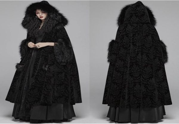 black fur winter cloak cape hooded with print trim long bridal wraps jackets special party banquet gothic wrap wedding bride wea1686242, White
black fur winter cloak cape hooded with print trim long bridal wraps jackets special party banquet gothic wrap wedding bride wea1686242, White