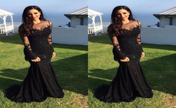 black arabic satin mermaid prom dresses sheer long sleeves lace appliques beaded plus size formal party evening gowns robes de soi1348654
black arabic satin mermaid prom dresses sheer long sleeves lace appliques beaded plus size formal party evening gowns robes de soi1348654