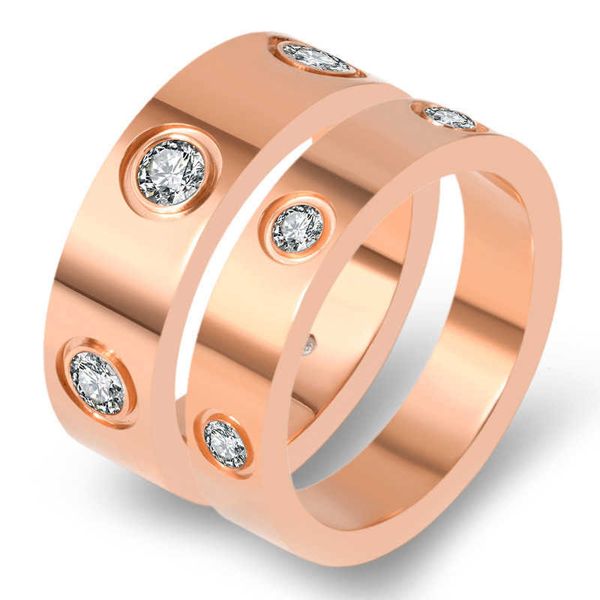 designer new titanium steel full diamond love couple ring simple brick inlaid carti wide and narrow edition nmlo 23g7, Silver 
designer new titanium steel full diamond love couple ring simple brick inlaid carti wide and narrow edition nmlo 23g7, Silver