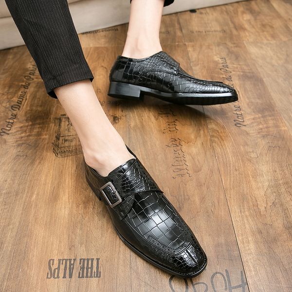 dress shoes luxury classic men's wedding black brown real cow leather monk buckle strap pointed toe oxford loafers men 230628
dress shoes luxury classic men's wedding black brown real cow leather monk buckle strap pointed toe oxford loafers men 230628