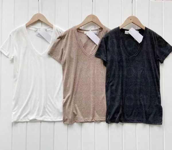 women's t-shirt designer women tee summer new french women cotton linen comfortable thin breathable versatile deep v t shirt women fema, White
women's t-shirt designer women tee summer new french women cotton linen comfortable thin breathable versatile deep v t shirt women fema, White