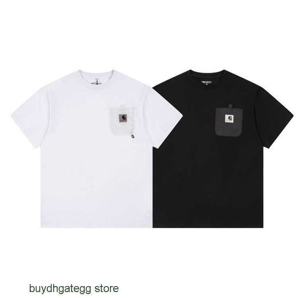 6sa3 fashion men's and women's t-shirt tooling brand carhart new mountain badge pocket sticker short sleeve workwear casual couple, White;black
6sa3 fashion men's and women's t-shirt tooling brand carhart new mountain badge pocket sticker short sleeve workwear casual couple, White;black