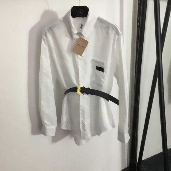 23ss womens designer clothing high neck blouse women shirt presbytery logo letters dark jacquard long sleeve shirt with belt women clothes a, White
23ss womens designer clothing high neck blouse women shirt presbytery logo letters dark jacquard long sleeve shirt with belt women clothes a, White