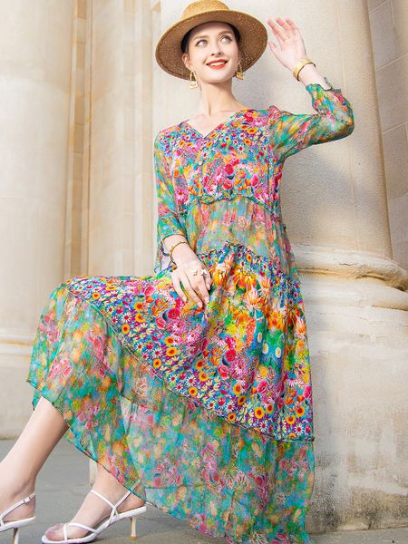 basic casual dresses summer beach boho vintage print chiffon v neck dress elegant party robe designer vestidos loose midi 230627, Black;gray
basic casual dresses summer beach boho vintage print chiffon v neck dress elegant party robe designer vestidos loose midi 230627, Black;gray