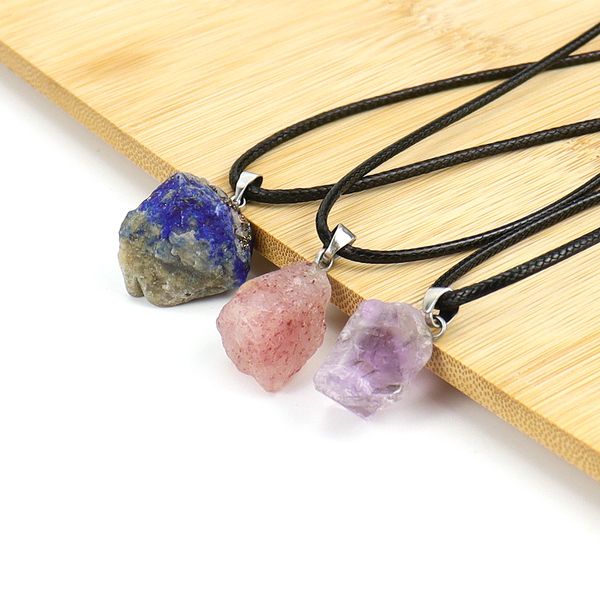 natural irregular raw ore fluorite crystal pendant energy lapis rose quartz stone healing amethyst necklace gift wholesale, Silver
natural irregular raw ore fluorite crystal pendant energy lapis rose quartz stone healing amethyst necklace gift wholesale, Silver