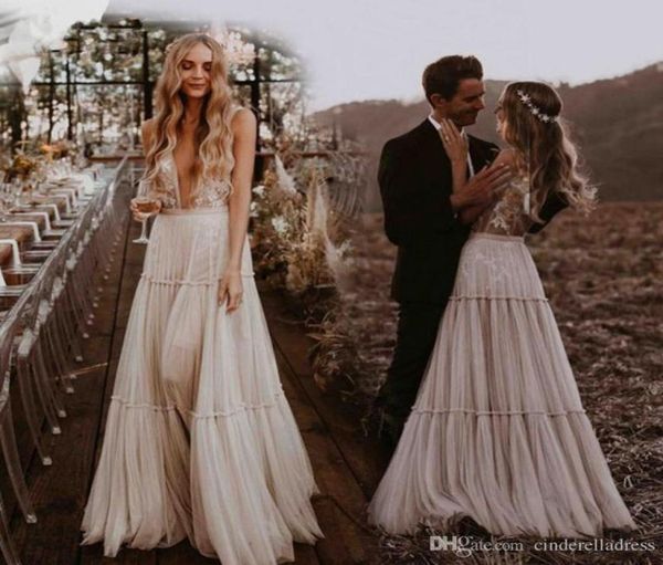 vintage bohemian wedding dresses 2020 deep vneck whimsical boho country bridal gowns beach vestido de noiva6867151, White
vintage bohemian wedding dresses 2020 deep vneck whimsical boho country bridal gowns beach vestido de noiva6867151, White