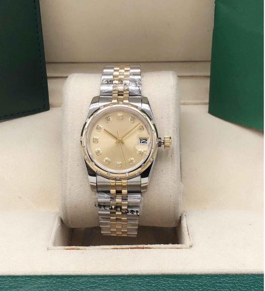 womens watches 31mm calendar magnifier gold stainless steel bracelet asia 2813 mechanical automatic movement fashion wristwatches, Slivery;brown
womens watches 31mm calendar magnifier gold stainless steel bracelet asia 2813 mechanical automatic movement fashion wristwatches, Slivery;brown