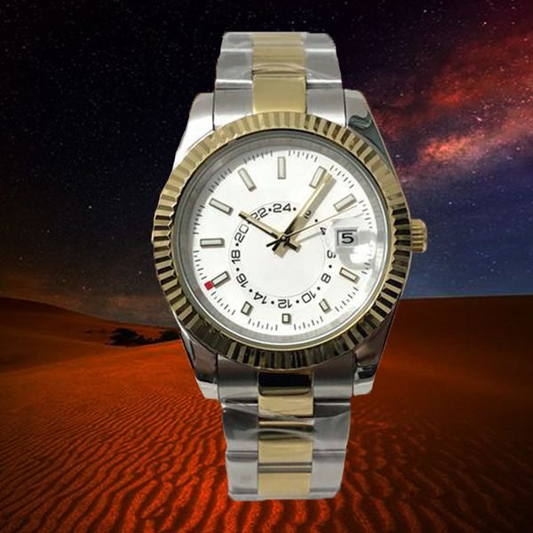 mens watches automatic mechanical watch sports watch 41mm all stainless steel luminous waterproof watch, Slivery;brown
mens watches automatic mechanical watch sports watch 41mm all stainless steel luminous waterproof watch, Slivery;brown