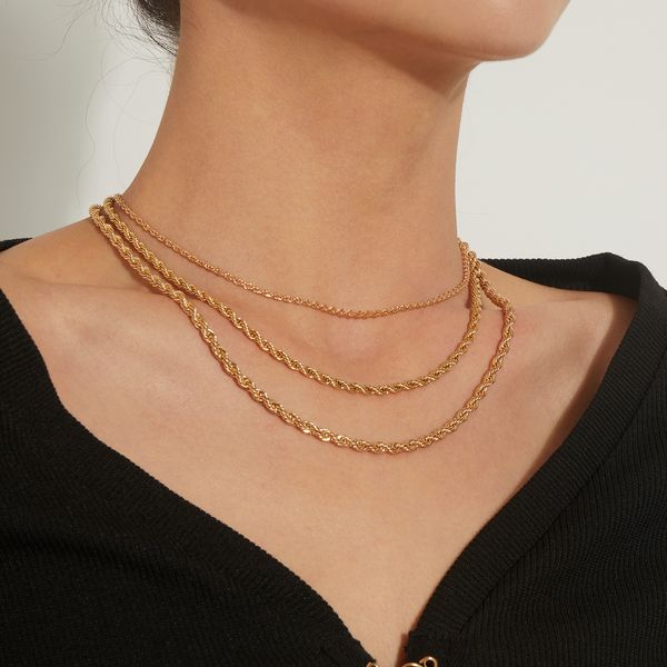 niche design necklace designer jewlery ffashion temperament multi-layer twist collarbone necklace, hip-hop fashion punk style high-end jewle, Silver
niche design necklace designer jewlery ffashion temperament multi-layer twist collarbone necklace, hip-hop fashion punk style high-end jewle, Silver