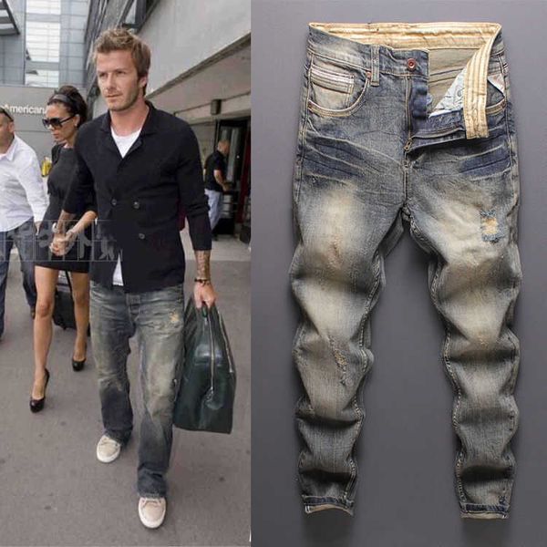 designer purple jeans european american retro jeans men's stitching beggar's old patch loose straight long pants personality fashi, Blue
designer purple jeans european american retro jeans men's stitching beggar's old patch loose straight long pants personality fashi, Blue