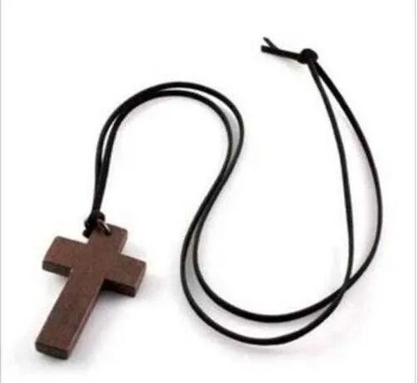 necklace cross vintage wooden jewelry pendant simple wooden cross and leather rope charm wedding women necklace sweater chain, Silver
necklace cross vintage wooden jewelry pendant simple wooden cross and leather rope charm wedding women necklace sweater chain, Silver