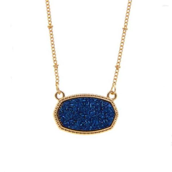 explosive pendant necklaces resin oval druzy necklace gold color chain drusy hexagon style luxury designer brand fashion jewelry for women, Silver
explosive pendant necklaces resin oval druzy necklace gold color chain drusy hexagon style luxury designer brand fashion jewelry for women, Silver