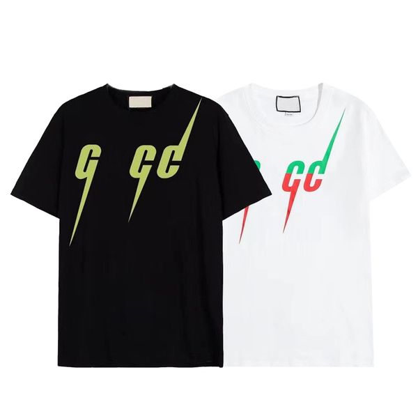 designer t-shirt men's luxury spring summer women pattern lightning printing classic black and white fashion casual 100 cotton matching, White;black
designer t-shirt men's luxury spring summer women pattern lightning printing classic black and white fashion casual 100 cotton matching, White;black