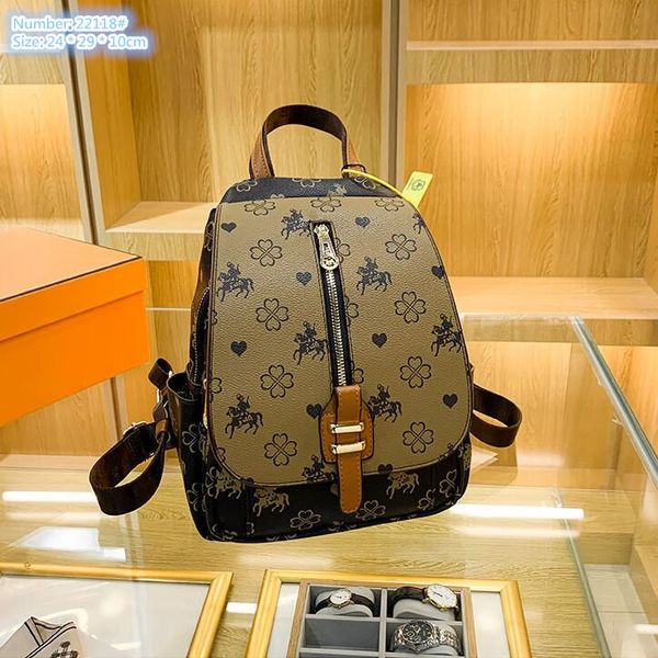 wholesale brand ladies shoulder bag vertical multi-layer printing retro handbag thick contrast leather leisure backpack double zipper belt fashion backpacks, Brown-22118#
wholesale brand ladies shoulder bag vertical multi-layer printing retro handbag thick contrast leather leisure backpack double zipper belt fashion backpacks, Brown-22118#