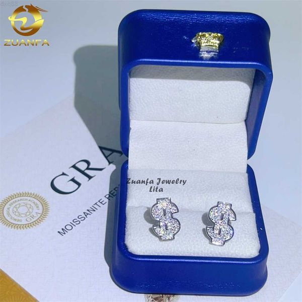 new arrivals luxury dollar earrings screw back 925 sterling silver iced out vvs moissanite hip hop earring, Golden
new arrivals luxury dollar earrings screw back 925 sterling silver iced out vvs moissanite hip hop earring, Golden