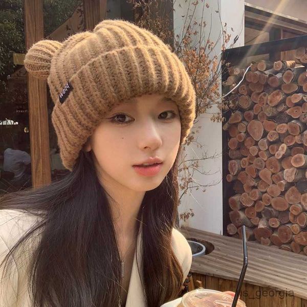 caps bear warm knitted hat women's autumn winter outdoor ear protective beanies gorras para mujer accessories r230628, Blue;gray
caps bear warm knitted hat women's autumn winter outdoor ear protective beanies gorras para mujer accessories r230628, Blue;gray