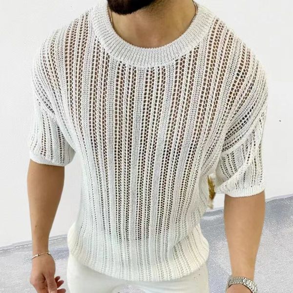 men's tshirts spring knitting custom tees sweater for men slim fit oneck solid hollow mesh man pullover autumn long sleeve stretch 230, White;black
men's tshirts spring knitting custom tees sweater for men slim fit oneck solid hollow mesh man pullover autumn long sleeve stretch 230, White;black