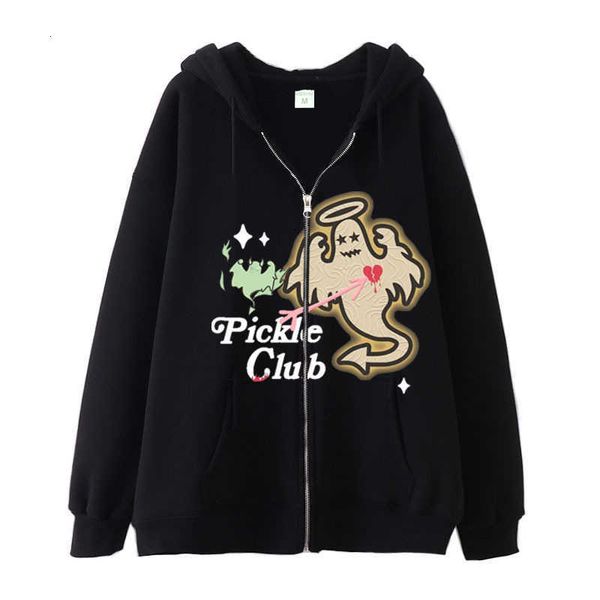 2023 zipper sweater personality trend casual loose hoodie coat american floral standard knitted, Black
2023 zipper sweater personality trend casual loose hoodie coat american floral standard knitted, Black