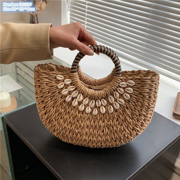 factory wholesale ladies shoulder bags 2 colors summer seaside holiday woven beach bag street trend hollow crochet woven handbag large shell
factory wholesale ladies shoulder bags 2 colors summer seaside holiday woven beach bag street trend hollow crochet woven handbag large shell