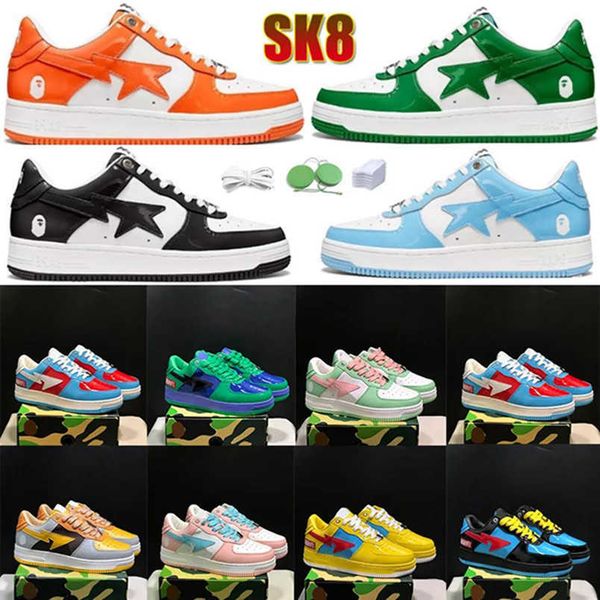 with box 2023 fashion designer casual sk8 sta shoes men women camo black white pink green abc orange m2 camouflage trainer sports platform s
with box 2023 fashion designer casual sk8 sta shoes men women camo black white pink green abc orange m2 camouflage trainer sports platform s