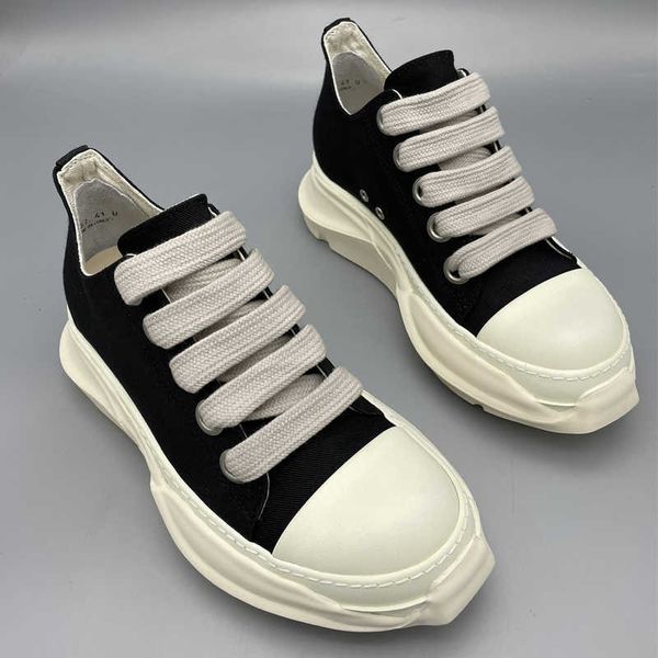 high street 2022s rick canvas shoes jumbo shoeslace solid male sneakers lace-up double thick bottom owens women's sneakers, Black
high street 2022s rick canvas shoes jumbo shoeslace solid male sneakers lace-up double thick bottom owens women's sneakers, Black