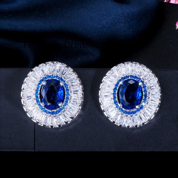 dazzling white gold plated big round rectangle oval cubic zirconia blue color stone stud earrings for girls fashion jewelry, Silver
dazzling white gold plated big round rectangle oval cubic zirconia blue color stone stud earrings for girls fashion jewelry, Silver