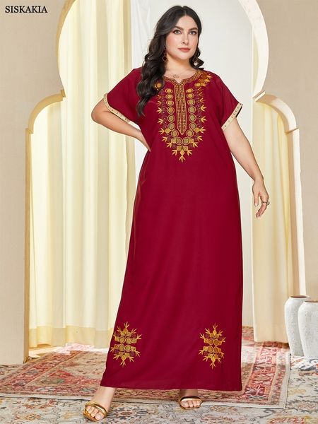 plus size dresses siskakia size women clothing chic gold thread embroidered short sleeve beaded maxi dress arab ethnic robe summer 2023 eid, Black
plus size dresses siskakia size women clothing chic gold thread embroidered short sleeve beaded maxi dress arab ethnic robe summer 2023 eid, Black