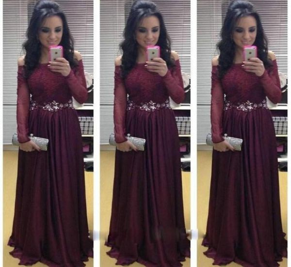 maroon off the shoulder evening dresses with long sleeves a line lace satin formal prom gowns custom made 221794, Black;red
maroon off the shoulder evening dresses with long sleeves a line lace satin formal prom gowns custom made 221794, Black;red
