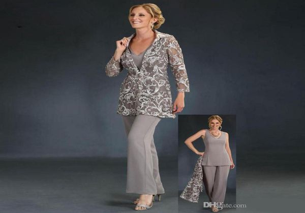 gorgeous long sleeves lace mother of the bride pant suits with jackets v neck wedding guest dress plus size chiffon mothers groom 4118560, Black;red
gorgeous long sleeves lace mother of the bride pant suits with jackets v neck wedding guest dress plus size chiffon mothers groom 4118560, Black;red