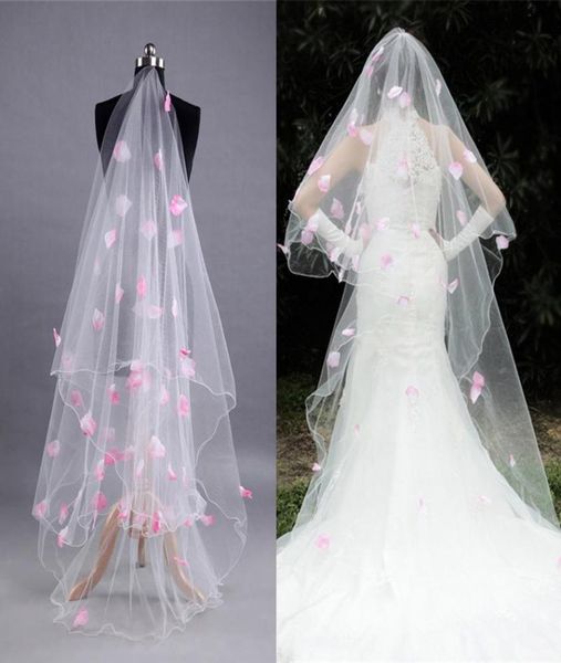 bridal veils 300cm one layer white wedding veil long pink petals for bride marriage accessories velos de noiva q41315873, Black
bridal veils 300cm one layer white wedding veil long pink petals for bride marriage accessories velos de noiva q41315873, Black