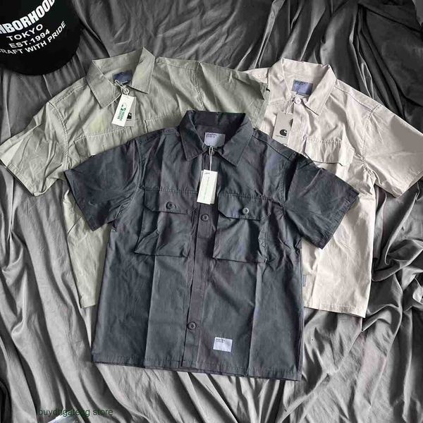 eyiu men's casual shirt carhart wip military uniform style overalls short sleeve multi-pocket shirt joker shirt summer, White;black
eyiu men's casual shirt carhart wip military uniform style overalls short sleeve multi-pocket shirt joker shirt summer, White;black
