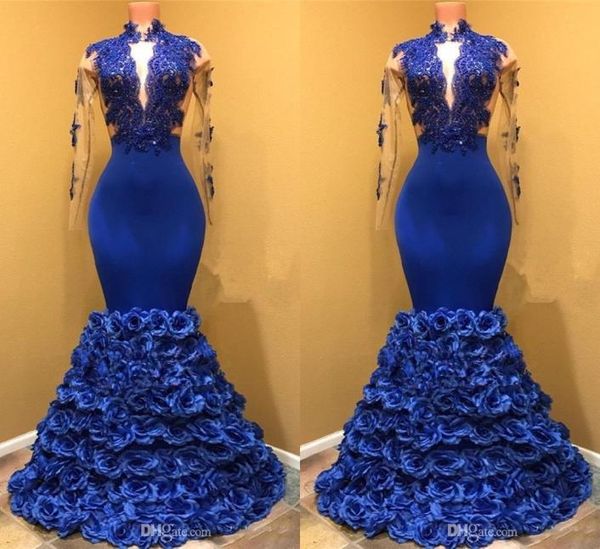2018 new high neck sheer long sleeves mermaid prom dresses long applique 3d floral flower floor length formal party evening dresse2311835, Black
2018 new high neck sheer long sleeves mermaid prom dresses long applique 3d floral flower floor length formal party evening dresse2311835, Black