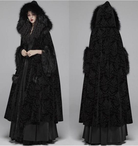 black fur winter cloak cape hooded with print trim long bridal wraps jackets special party banquet gothic wrap wedding bride wea3281205, White
black fur winter cloak cape hooded with print trim long bridal wraps jackets special party banquet gothic wrap wedding bride wea3281205, White