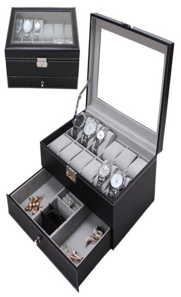 professional 12 grids slots watches storage box pu leather double layers watch jewelry case holder black brown casket box 20197250139, Black;blue
professional 12 grids slots watches storage box pu leather double layers watch jewelry case holder black brown casket box 20197250139, Black;blue
