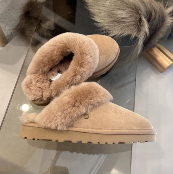 classic women fashion platform popular women warm slippers boots winter boots ankle casual warm boots, Black