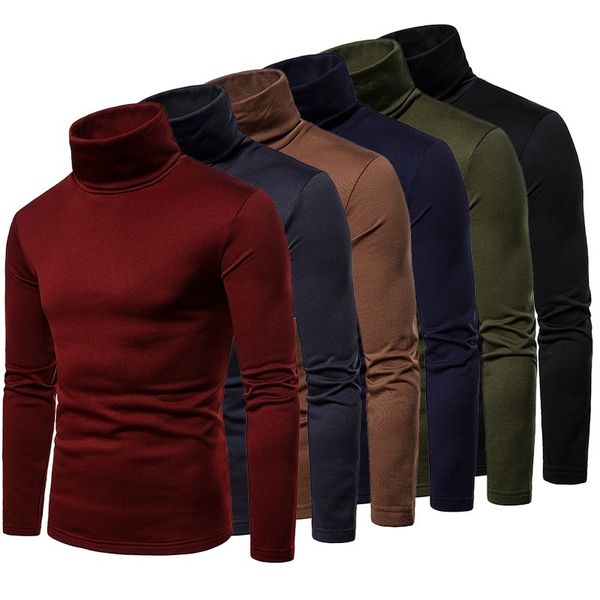 men's tshirts fashion casual slim basic high neck undercoat pullover tshirt autumn winter underwear 230628, White;black
men's tshirts fashion casual slim basic high neck undercoat pullover tshirt autumn winter underwear 230628, White;black
