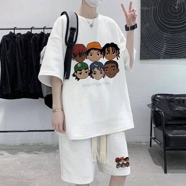 mens tracksuits waffle sports suit summer casual loose t shirts shorts streetwear home wear fashion handsome twopiece set 230627, Gray
mens tracksuits waffle sports suit summer casual loose t shirts shorts streetwear home wear fashion handsome twopiece set 230627, Gray