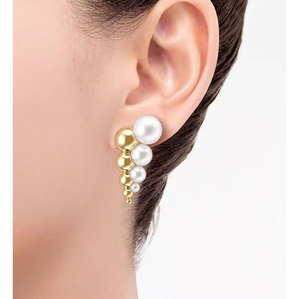 french ins beaded embedding size pearl earrings for women s925 silver needle personalized unique fashion charm jewelry, Golden;silver
french ins beaded embedding size pearl earrings for women s925 silver needle personalized unique fashion charm jewelry, Golden;silver