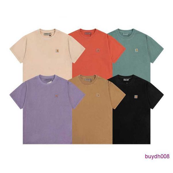 fashion men's and women's t-shirt tooling brand carhart new summer blue dye wash water worn small badge basic couple short sleeved, White;black
fashion men's and women's t-shirt tooling brand carhart new summer blue dye wash water worn small badge basic couple short sleeved, White;black