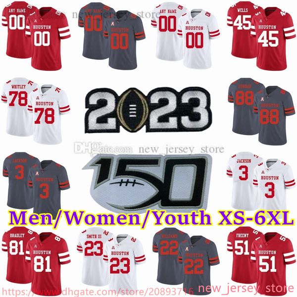 custom xs-6xl ncaa houston cougars football stitched jerseys 48 torrey richardson 22 terence williams 81 tre'von bradley 88 steven dunb, Black
custom xs-6xl ncaa houston cougars football stitched jerseys 48 torrey richardson 22 terence williams 81 tre'von bradley 88 steven dunb, Black
