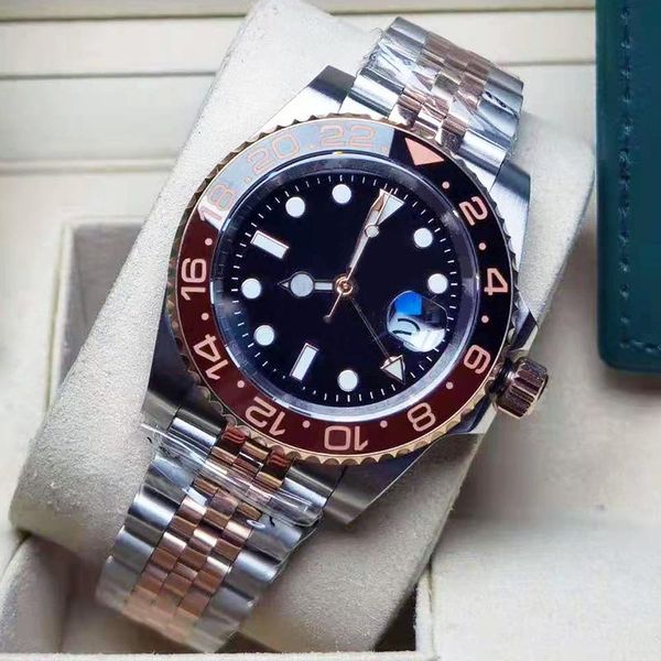 3186 model real adjustable oneself master gmts watches uhr ceramic bezel mens mechanical automatic movement watch men oyster jubilee band da, Slivery;brown
3186 model real adjustable oneself master gmts watches uhr ceramic bezel mens mechanical automatic movement watch men oyster jubilee band da, Slivery;brown