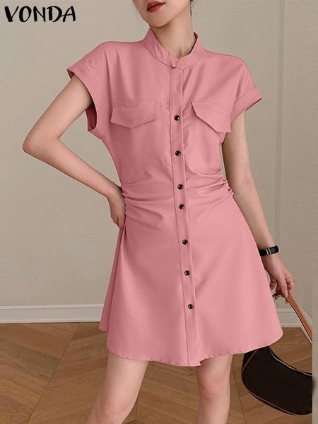 basic casual dresses elegant solid color dress women summer short sleeve party sundress vonda fashion robe femme loose streetwear vestido 23, Black;gray
basic casual dresses elegant solid color dress women summer short sleeve party sundress vonda fashion robe femme loose streetwear vestido 23, Black;gray