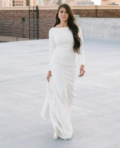 simple crepe mermaid wedding dresses modest long sleeves boat neck buttons back simple elegant lds bridal gowns religious bride go4202269, White
simple crepe mermaid wedding dresses modest long sleeves boat neck buttons back simple elegant lds bridal gowns religious bride go4202269, White