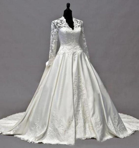 vintage kate middleton long sleeves fall wedding dresses aline vneck ivory taffeta appliques peplum bridal gowns robes de ma9288092, White
vintage kate middleton long sleeves fall wedding dresses aline vneck ivory taffeta appliques peplum bridal gowns robes de ma9288092, White
