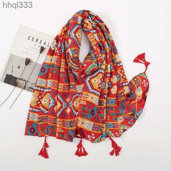 scarf female spring and autumn sunscreen cotton and hemp shawl dual use summer long ethnic style beach holiday scarf female, Red;brown
scarf female spring and autumn sunscreen cotton and hemp shawl dual use summer long ethnic style beach holiday scarf female, Red;brown